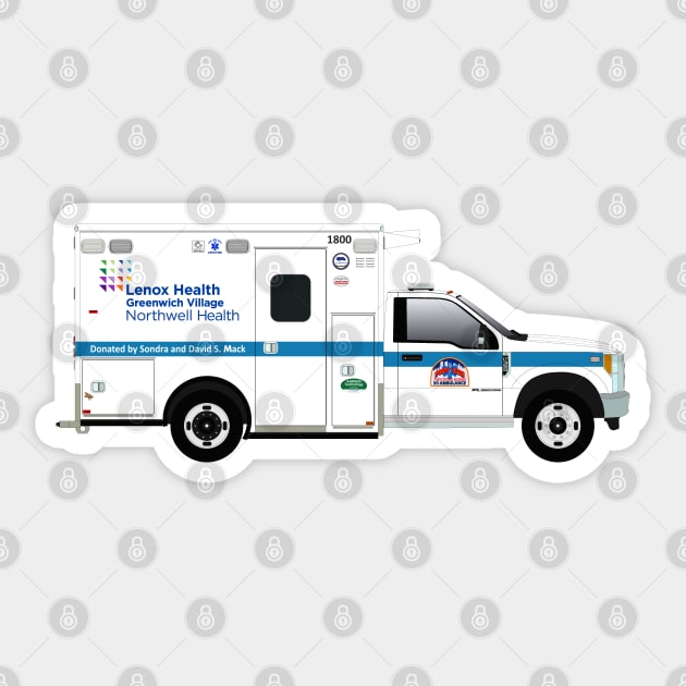 greenwich village ambulance Sticker by BassFishin